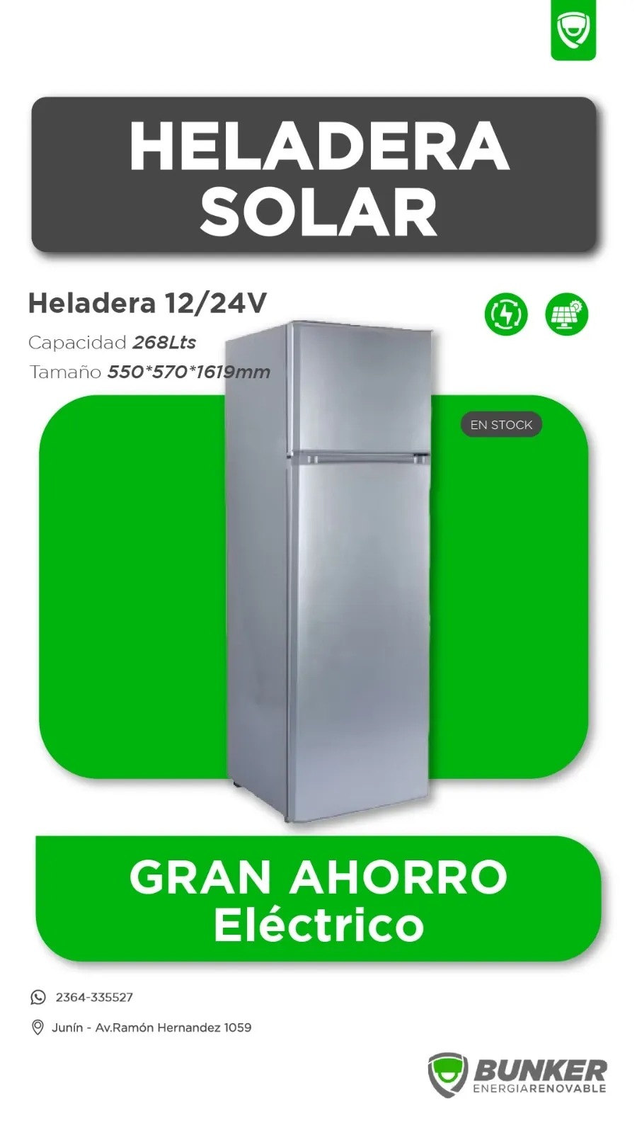 [BCD-268] HELADERA CON FREEZER 268L