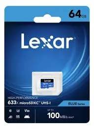 [LEXMSD633X64HK] Tarjeta microSDXC Lexar 633x 64GB UHS-I C10 sin adaptador