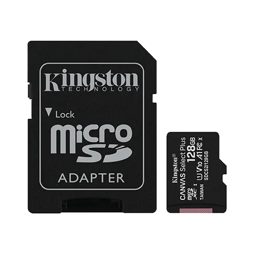 MicroSD KINGSTON 256GB c/Adap Clase 10 UHS-I (U1) 100MB/s Canvas Plus (8710)